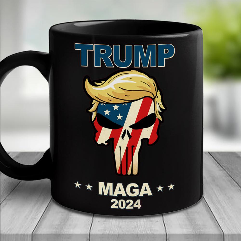 MAGA 2024, We The People Stand With Trump - Trump Election Black Mug