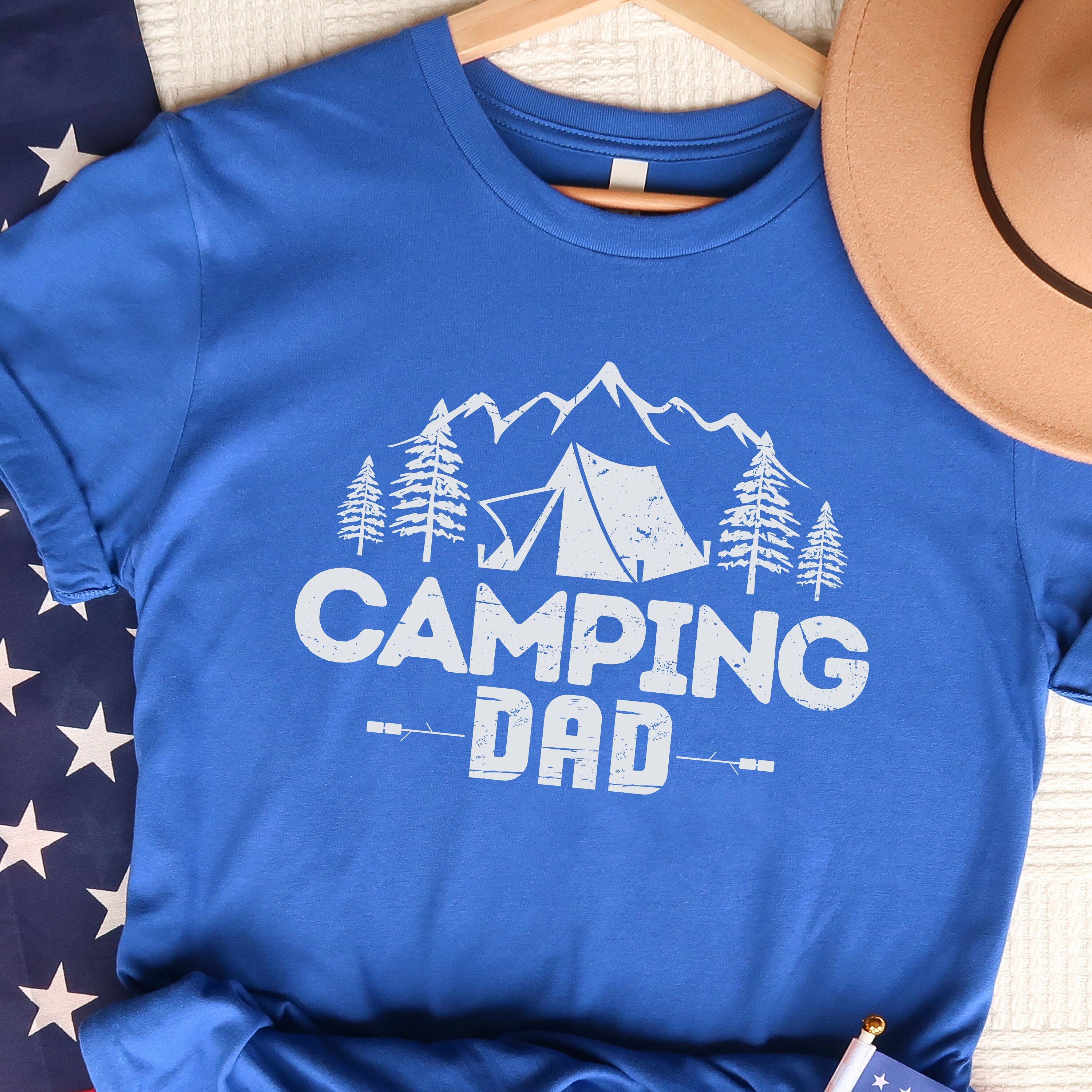 Dad Camping shirt, dad camp t-shirt, cool camp dad shirt, camping shirts for dad, fun Camping Dad gift, mens camping shirt