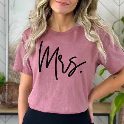 Custom Mr and Mrs Shirts, Matching Bride and Groom Shirts, Mrs Last Name tshirt, Bride and Groom Personalized tshirts