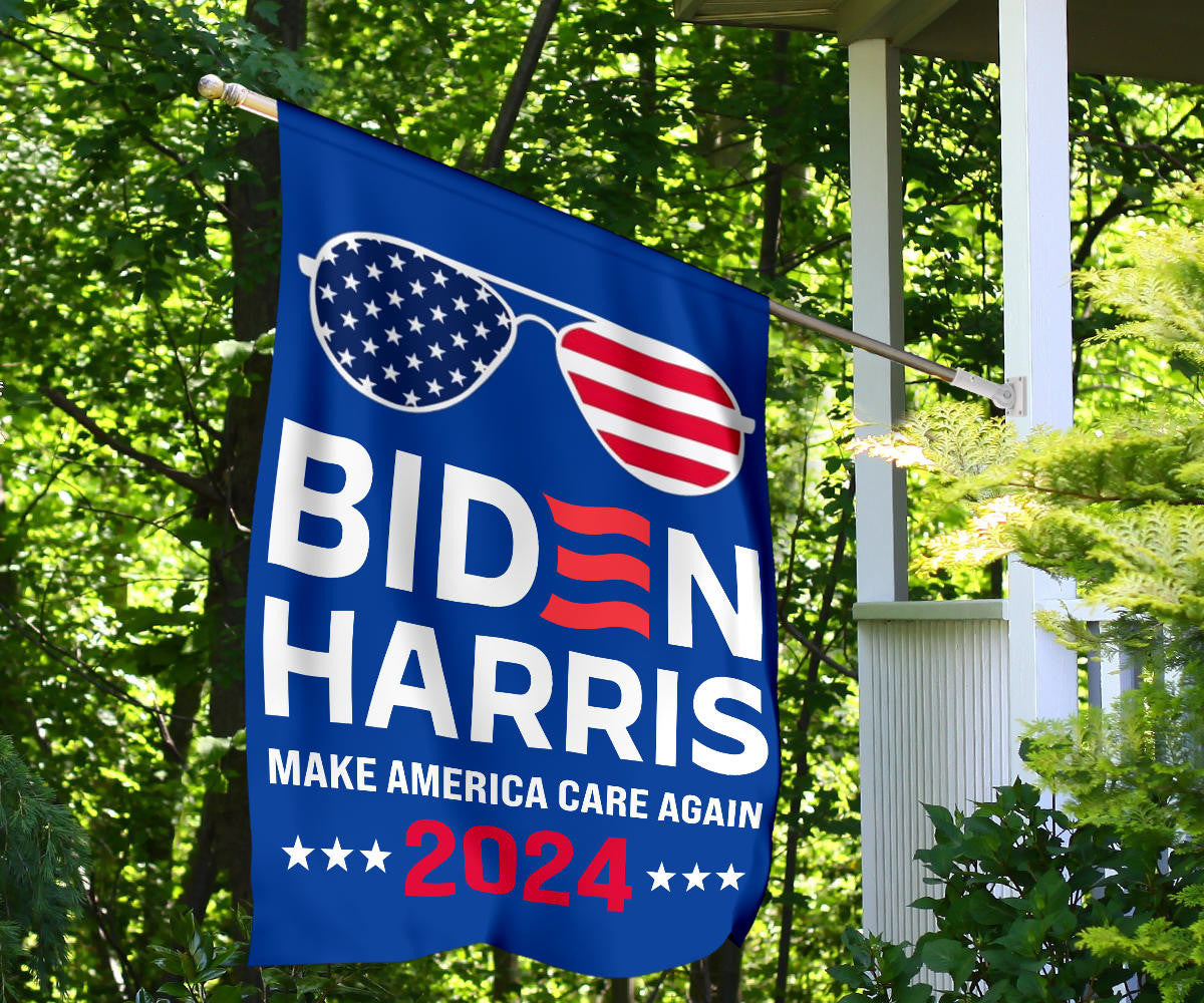 Biden Harris Make America Care Again 2024 Flag Re-Elect Joe Biden 2024 Merchandise