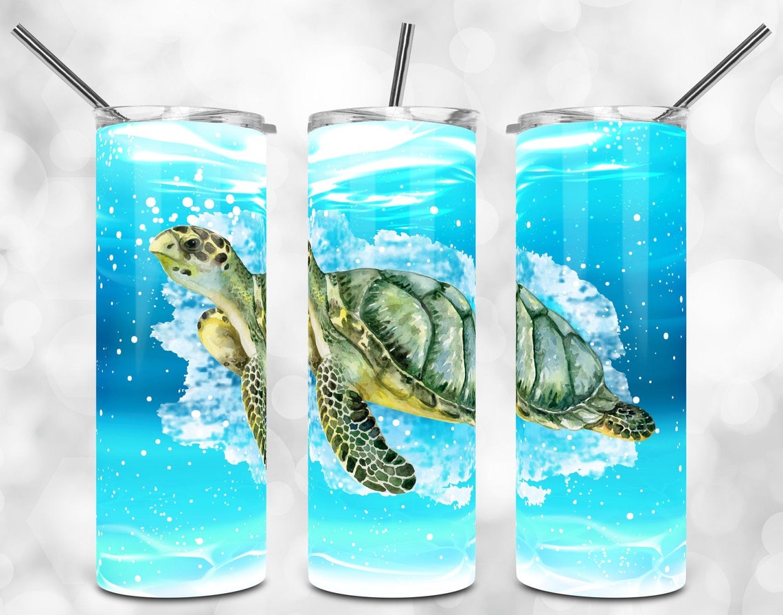 Sea Turtle Skinny Tumbler Funny Tumbler