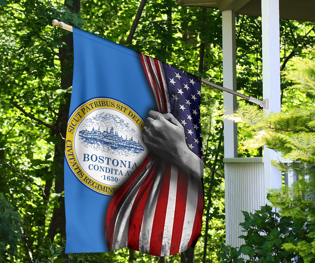 Boston Flag For Sale Indoor Outdoor Hanging Home Decor Hand Pulling Boston City Flag