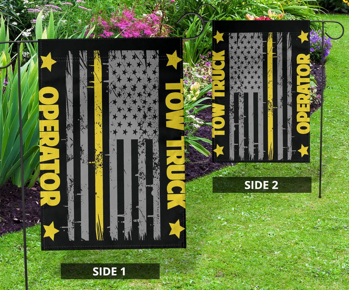 Thin Yellow Line Flag Old Retro Tow Truck Operator American Flag With Yellow Trip