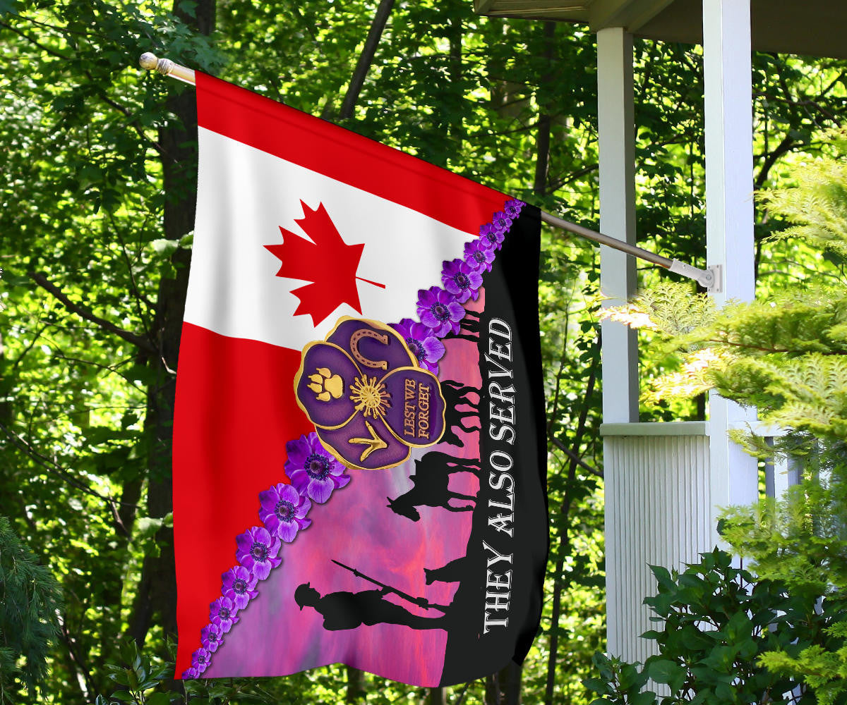 Animals They Also Served Flag Canada Flag Animals Sacrificed In War Lest We Forget Merch