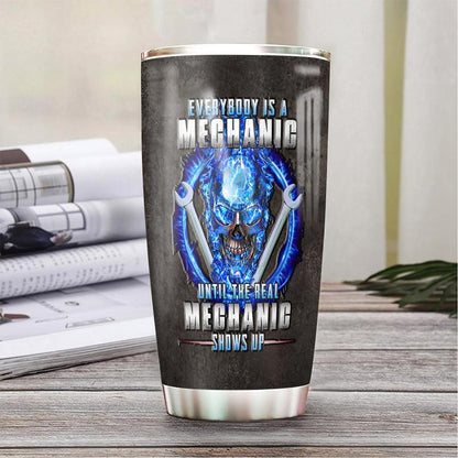 Mechanic Skull Personalized Stainless Steel Tumbler