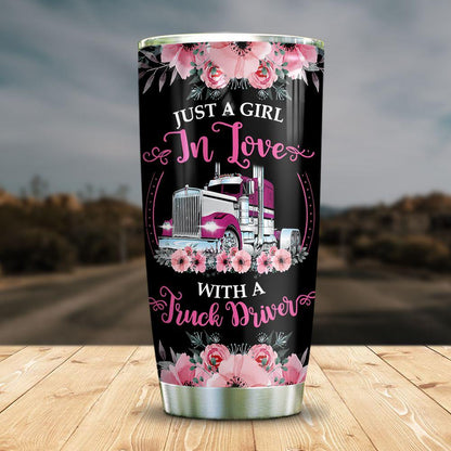 Trucker Wife Tumbler 5 Things You Should Know About My Husband Just A Girl In Love With Truck Driver