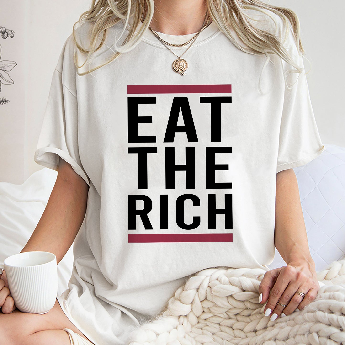 Eat The Rich Shirt, Trending Unisex Tee Shirt, Funny Unique Shirt Gift, Eat The Rich Sweatshirt Hoodie