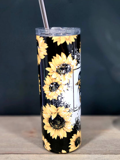 Mom Skinny Tumbler Sunflower Tumbler Mom Life