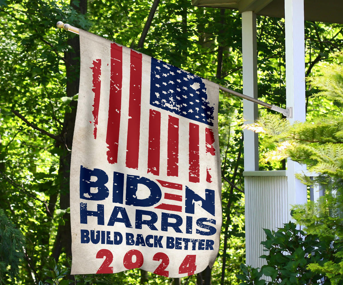 Biden Harris Build Back Better 2024 Flag Support Biden Harris 2024 Campaign Merch