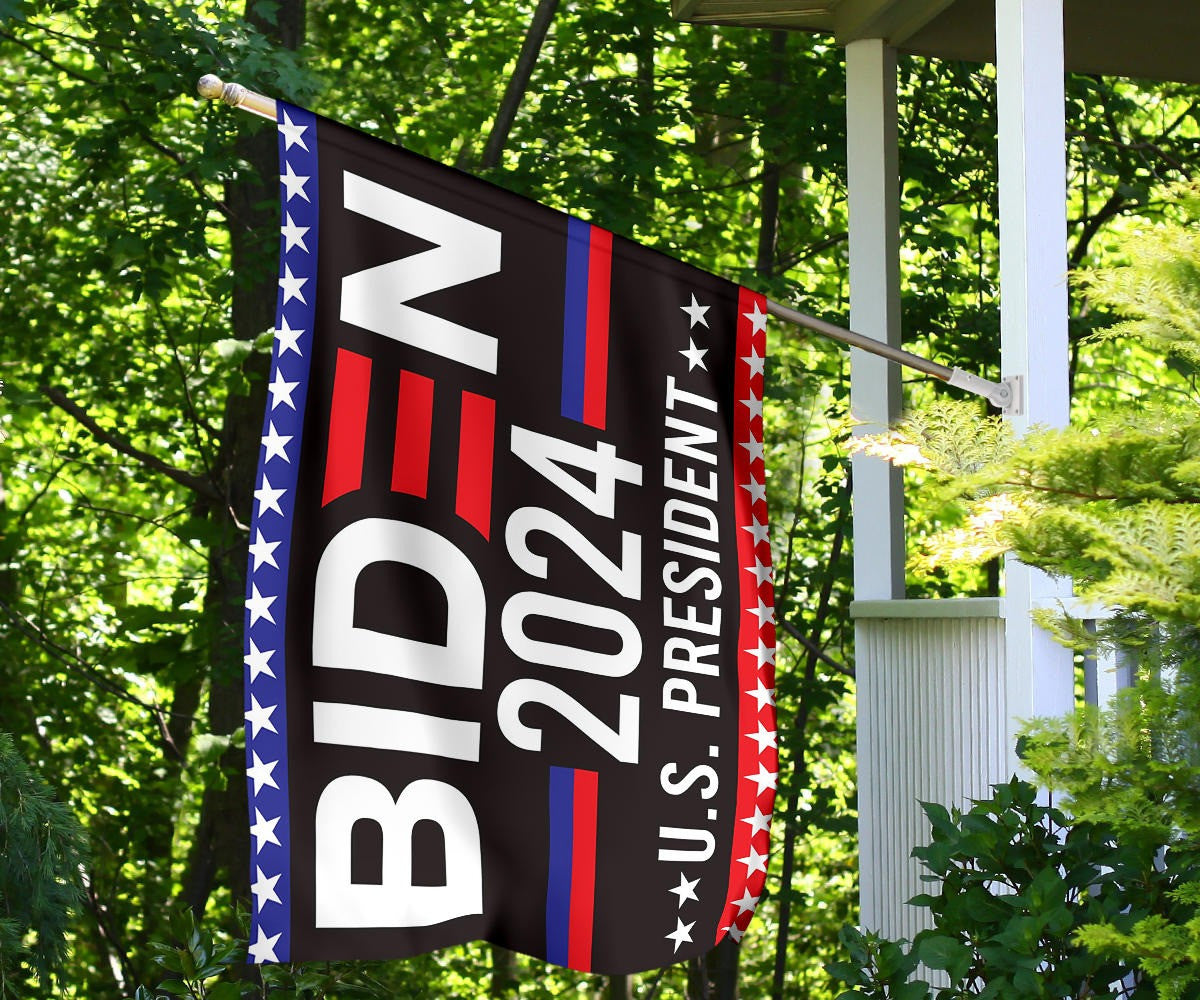 Biden 2024 US President Flag Re-Elect Biden For President Political Merchandise