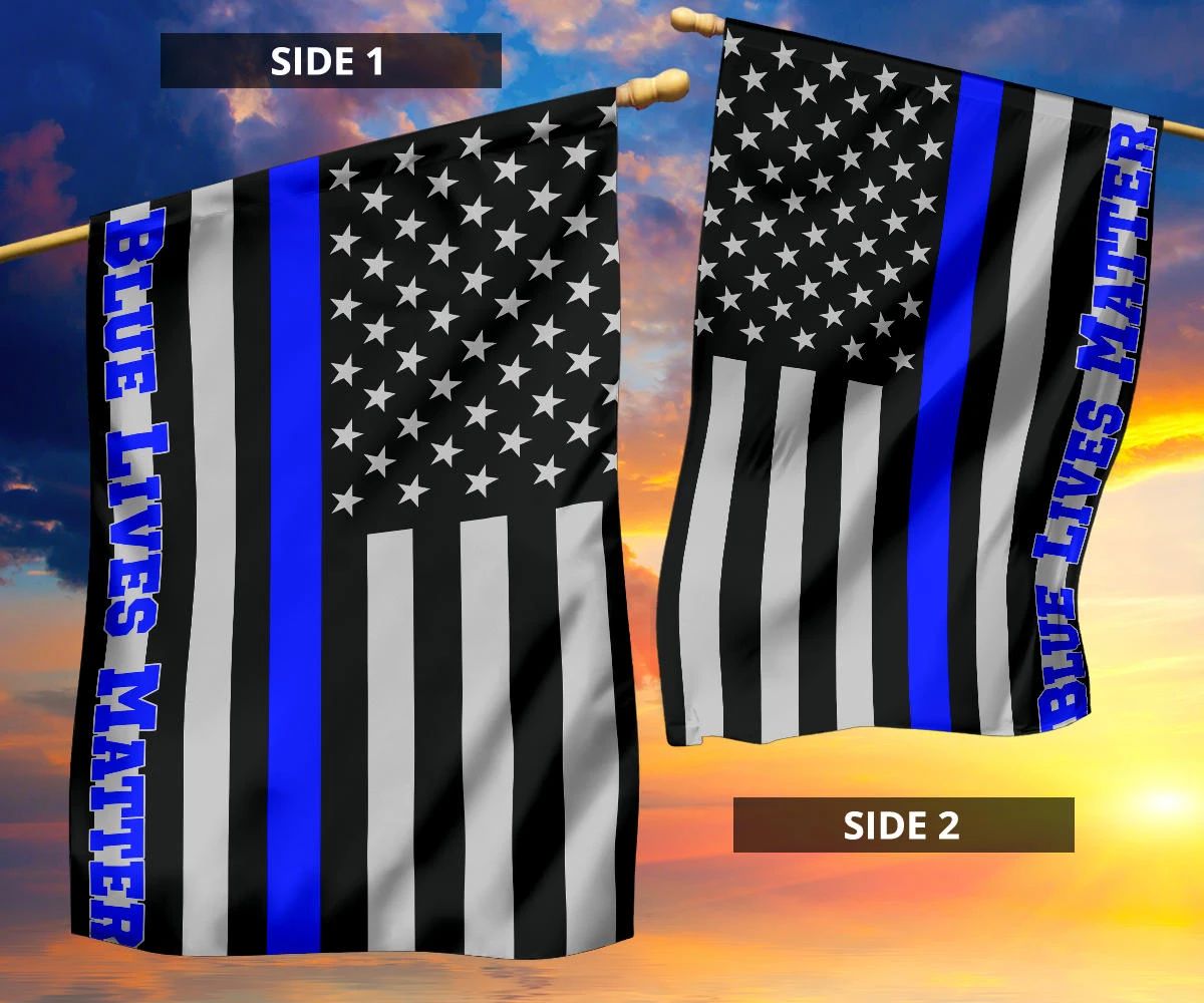 Blue Lives Matter American USA Police Flag Honoring Men Women Law Enforcement Officers