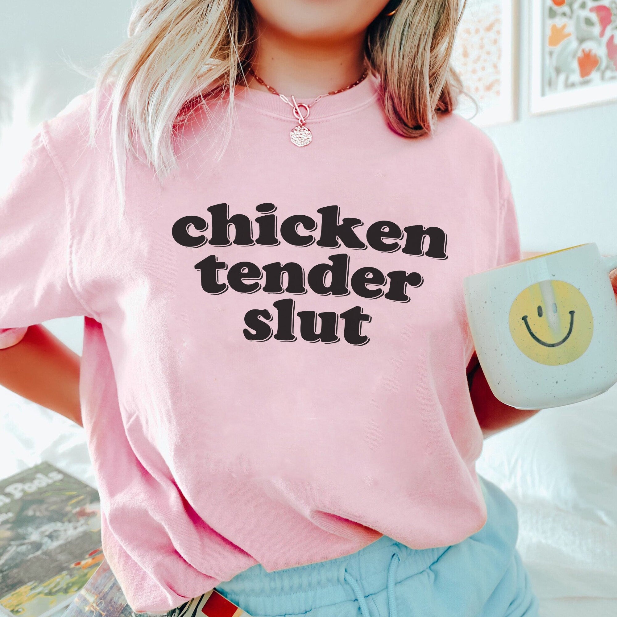 Chicken Tender Slut Shirt, Trending Unisex Tee Shirt, Unique Shirt Gift, Chicken Nugget Lover Gift, Meme Sweatshirt Hoodie