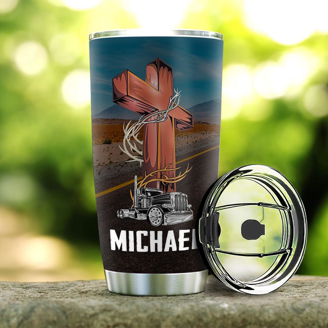 Personalized Trucker Prayer Tumbler Lord Please Help Me