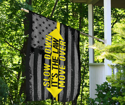 Thin Yellow Line Flag Move Over Slow Down It's The Law Move Over Flag Gift Dispatcher 911 Police