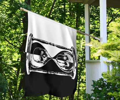 Unus Annus Flag Skull With Hourglass Black And White Haloween Gifts For Home Decor