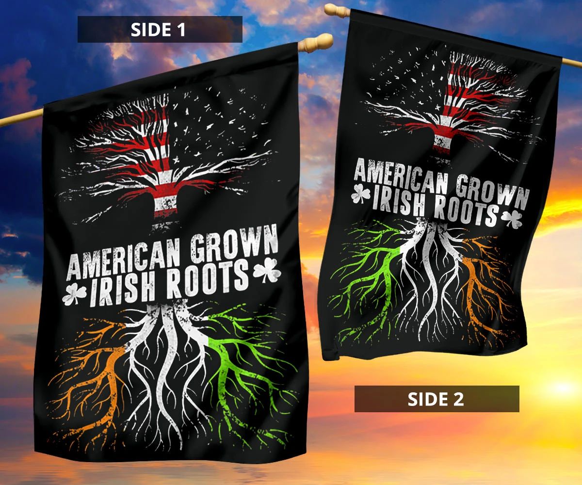 American Grown With Irish Roots Ireland Flag St Patrick's Day Decorations