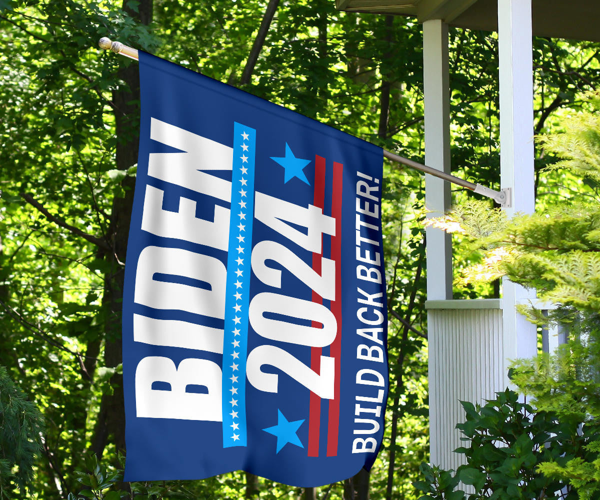 Biden 2024 Build Back Better Flag Re-Vote Joe Biden 2024 Campaign Merchandise