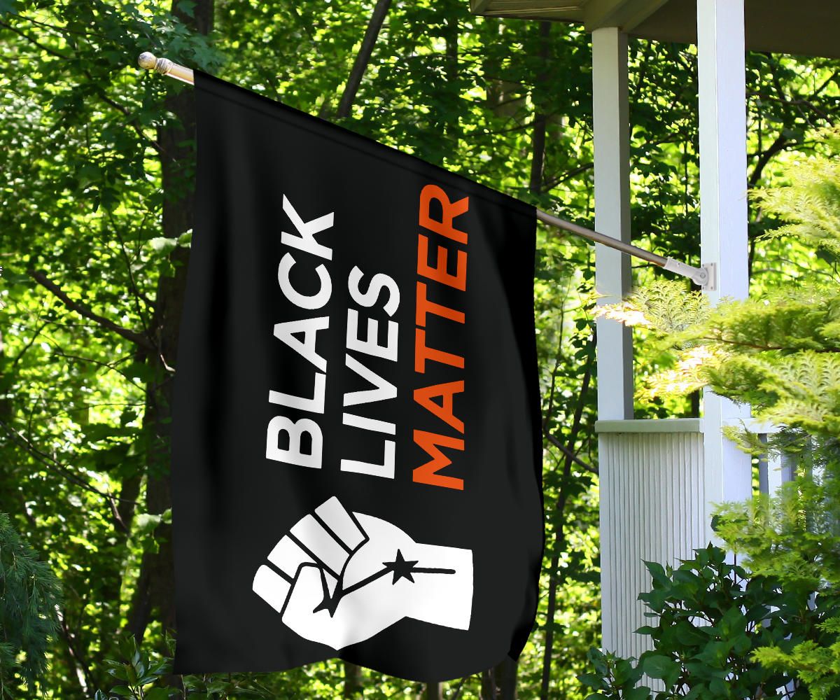 Black Lives Matter Flag Blm Fist Protest