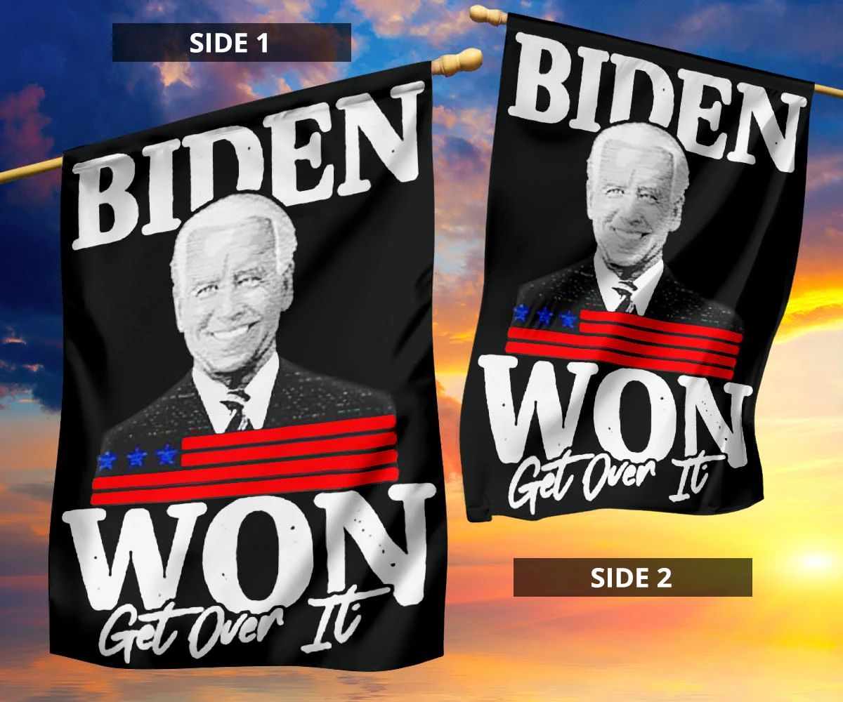 Biden Won Get Over It Flag Trump Lost Lol Flag Loser Trump Biden Harris Merch