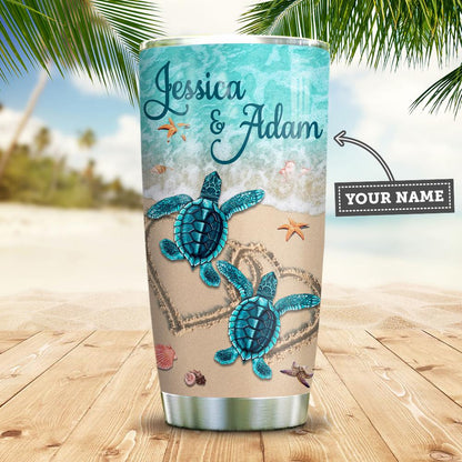 Personalized Couple Turtle Tumbler The Day I Met You