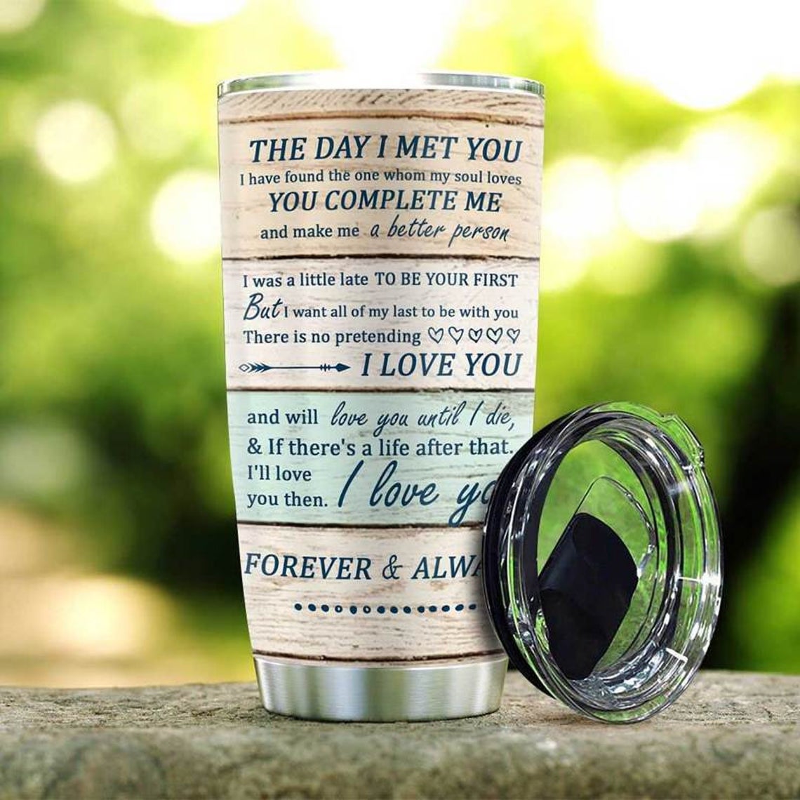 Personalized Wolf Couple Tumblers The Day I Met You I Have Found The One Whom My Soul Loves