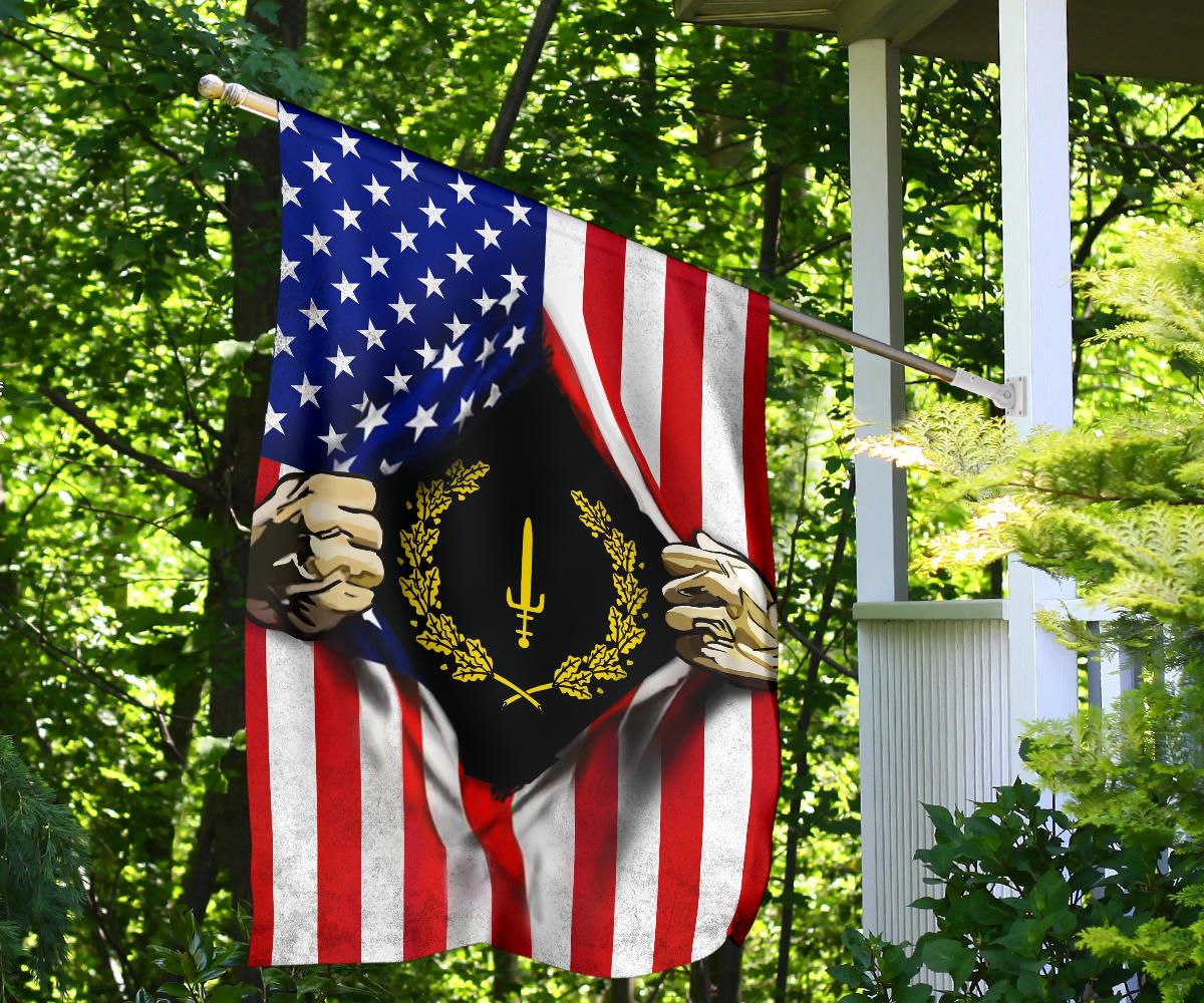 Black American Heritage Flag Inside American Flag Honor Black Heritage Flag