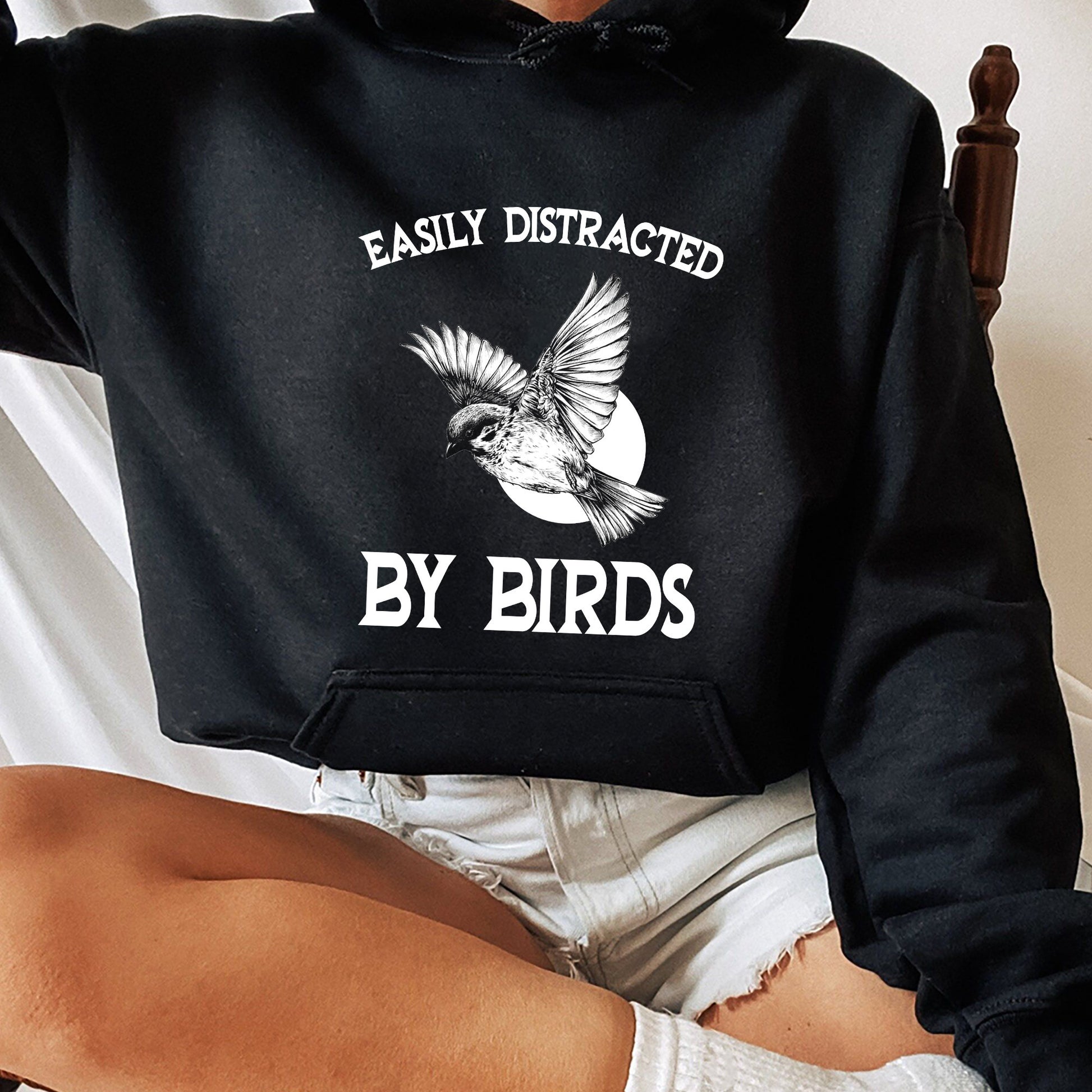 Easily Distracted By Birds Shirt, Trending Unisex Tee Shirt, Unique Shirt Gift,Funny Bird Watcher Shirt, Bird Nerd Hoodie, National Bird Day