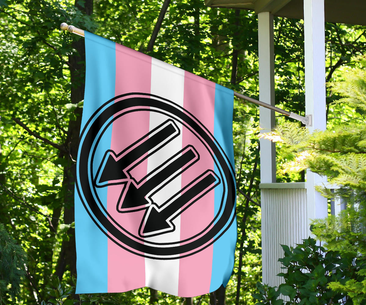 Three Narrows Trans Pride Flag Transgender Anti Fascist Anti Homophobic Flag