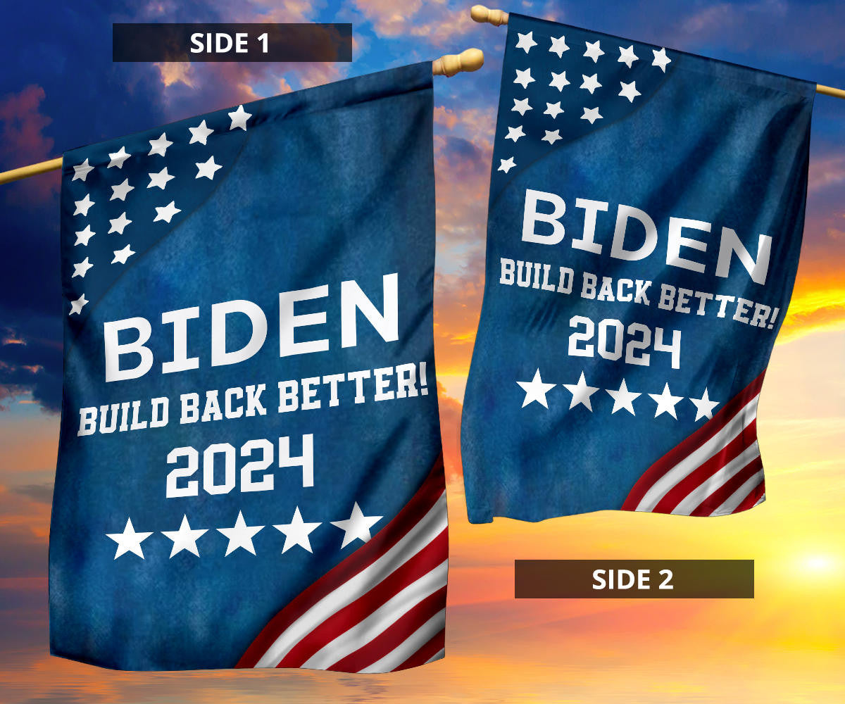 Biden 2024 Build Back Better Flag Voting Joe Biden 2024 Campaign Election Yard Flag