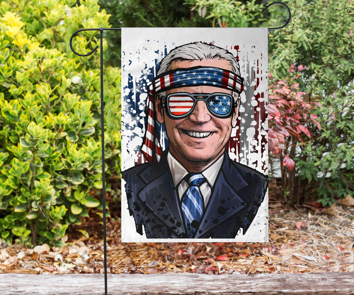 Biden 2024 Flag Patriotic Joe Biden With Sunglasses Election Campaign Merch Banner