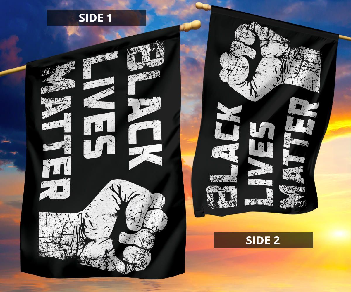 Black Lives Matter Flag Blm Fist Home Decor