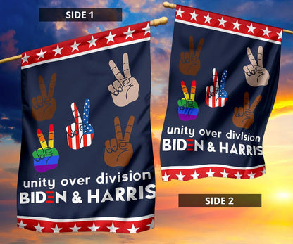 Unity Over Division Biden And Harris Flag For President 2024 Election Flag Unique Yard Ornaments