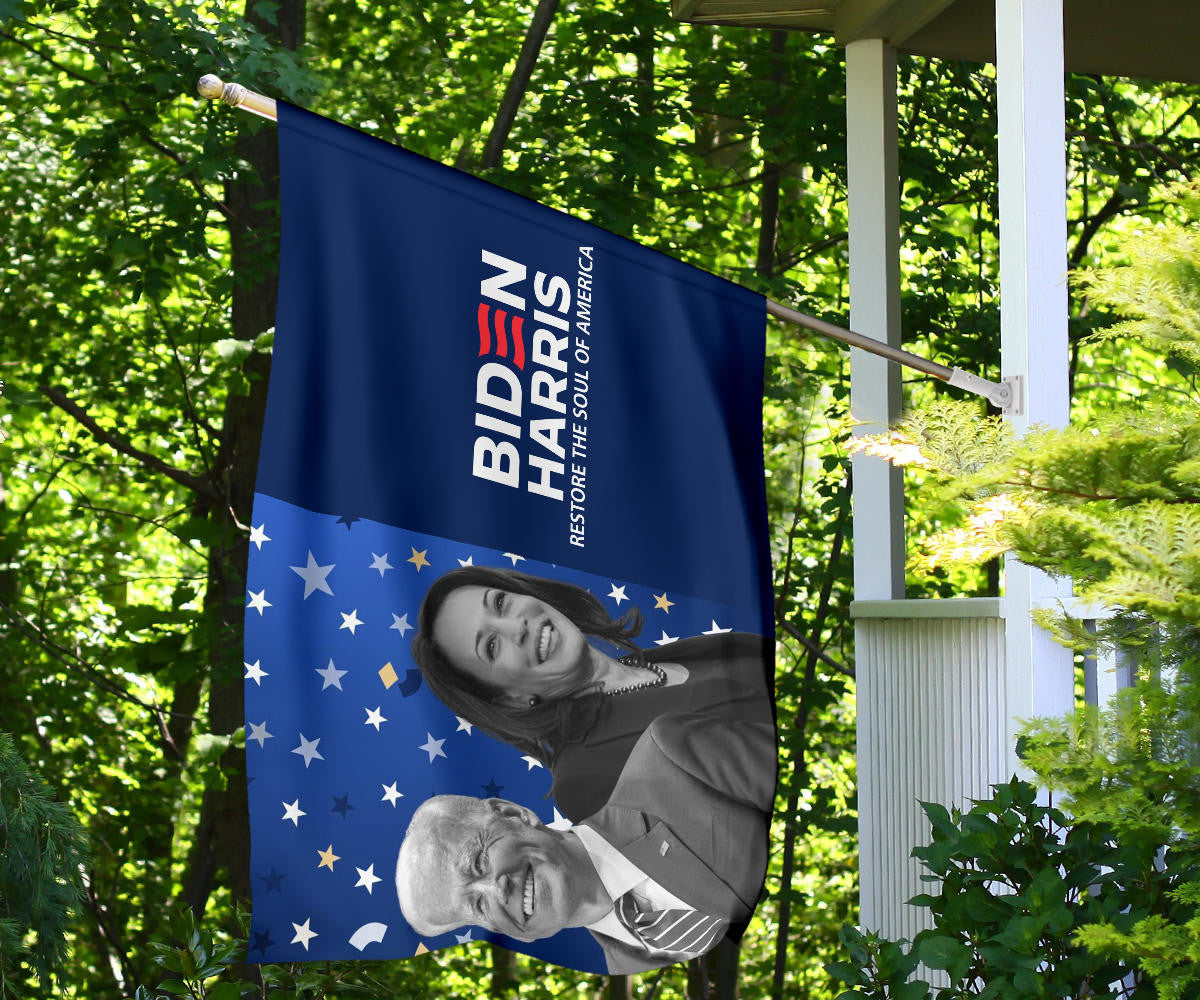 Biden Harris Restore The Soul Of America Flag 2024 Presidential Election Biden 2024 Merch