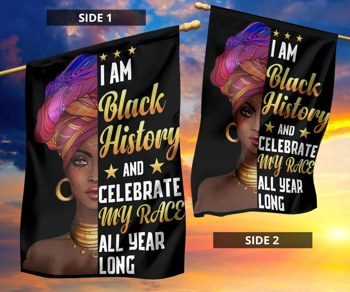 Black History Month Flag I Am Black History Women African American History Month Pride