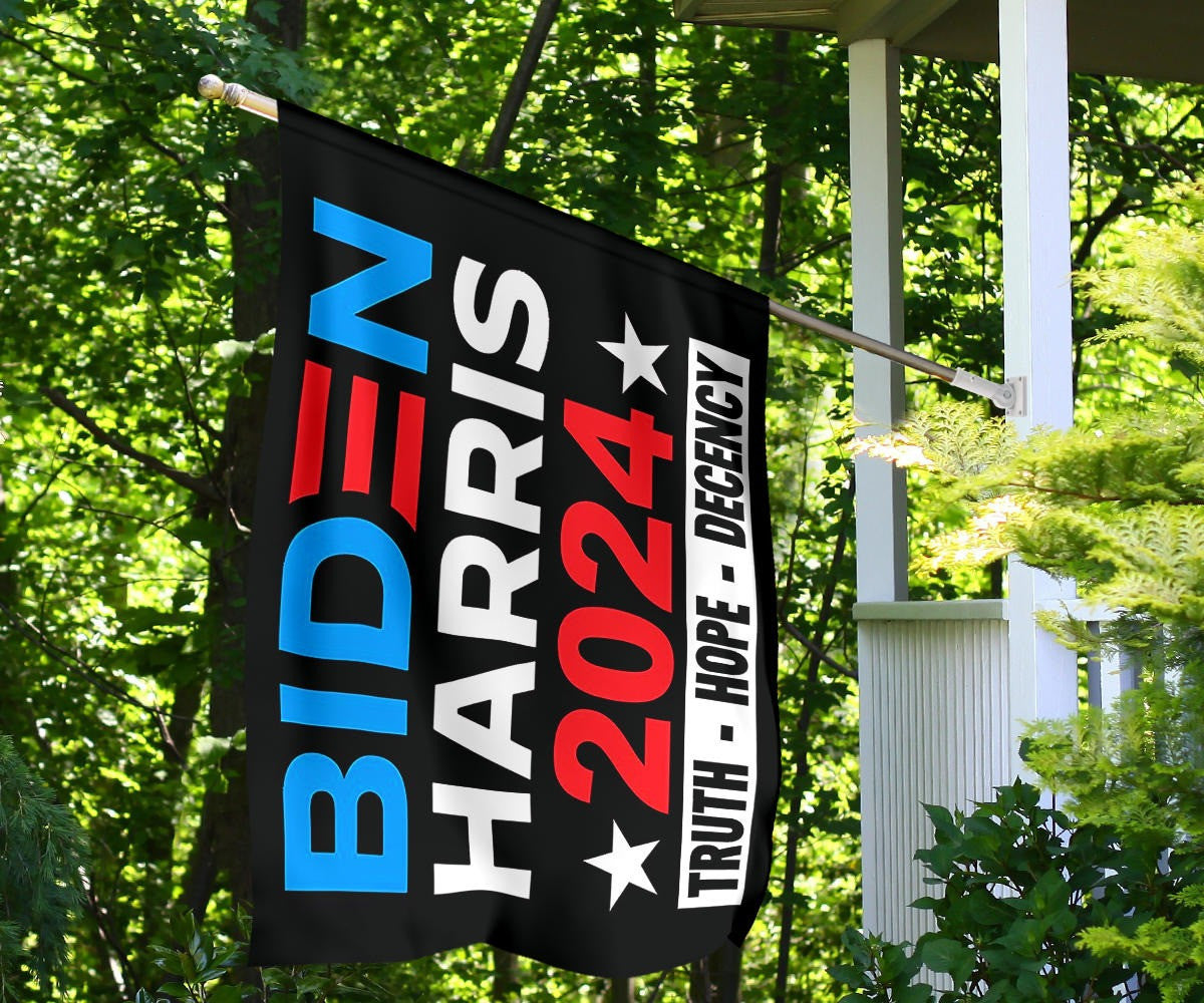 Biden Harris 2024 Truth Hope Decency Flag Vote For Biden Harris Merch 2024 Election