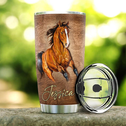 Personalized Horse Tumbler Let Your Faith Be Bigger Than Your Fear