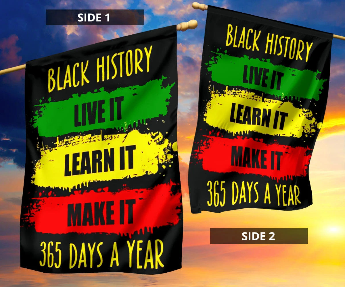 Black History Flag Black History Month Flag Red Black Green African American Month Decor