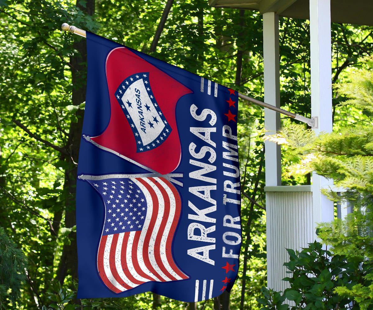 American Arkansas Flags Support for President