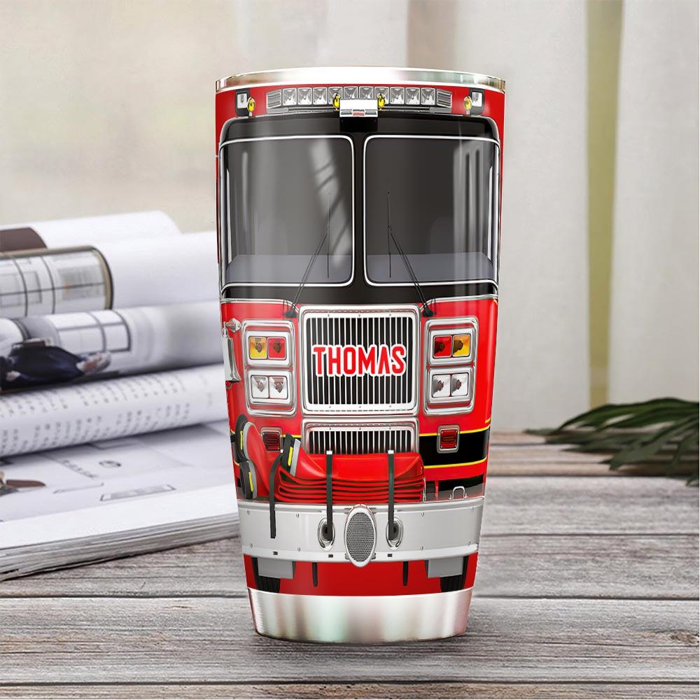 Personalized Fire Truck Tumbler My Fire Truck Is Calling And I Must Go