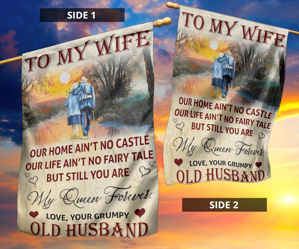 To My Wife Love Your Husband Flag Best Romantic Gift For Wife Online