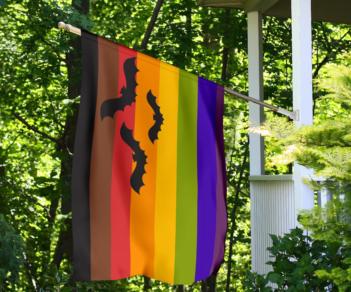 Halloween Pride Flag Bat Philadelphia Pride Flag Halloween Theme Decorations