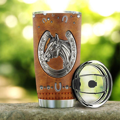 Personalized Horse Tumbler Jewelry Leather