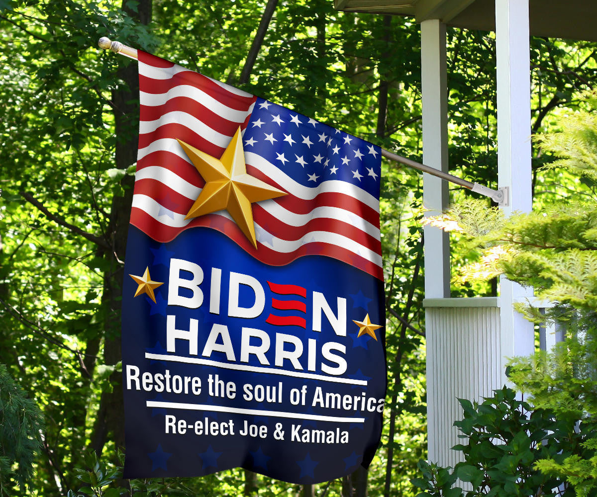 Biden Harris 2024 Flag Restore The Soul Of America Re-Elect Joe Kamala For U.S President