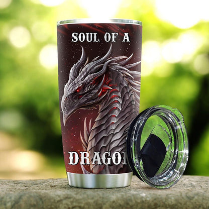 20oz Tumbler Heart Of A Wolf Soul Of A Dragon