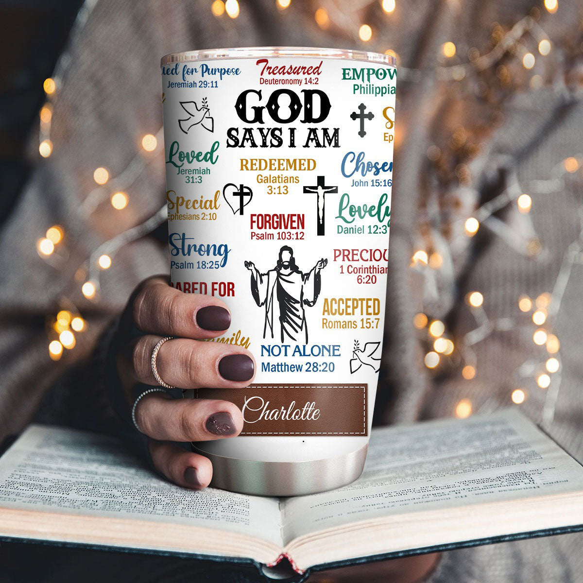 Personalized Christian Tumbler What God Says About You