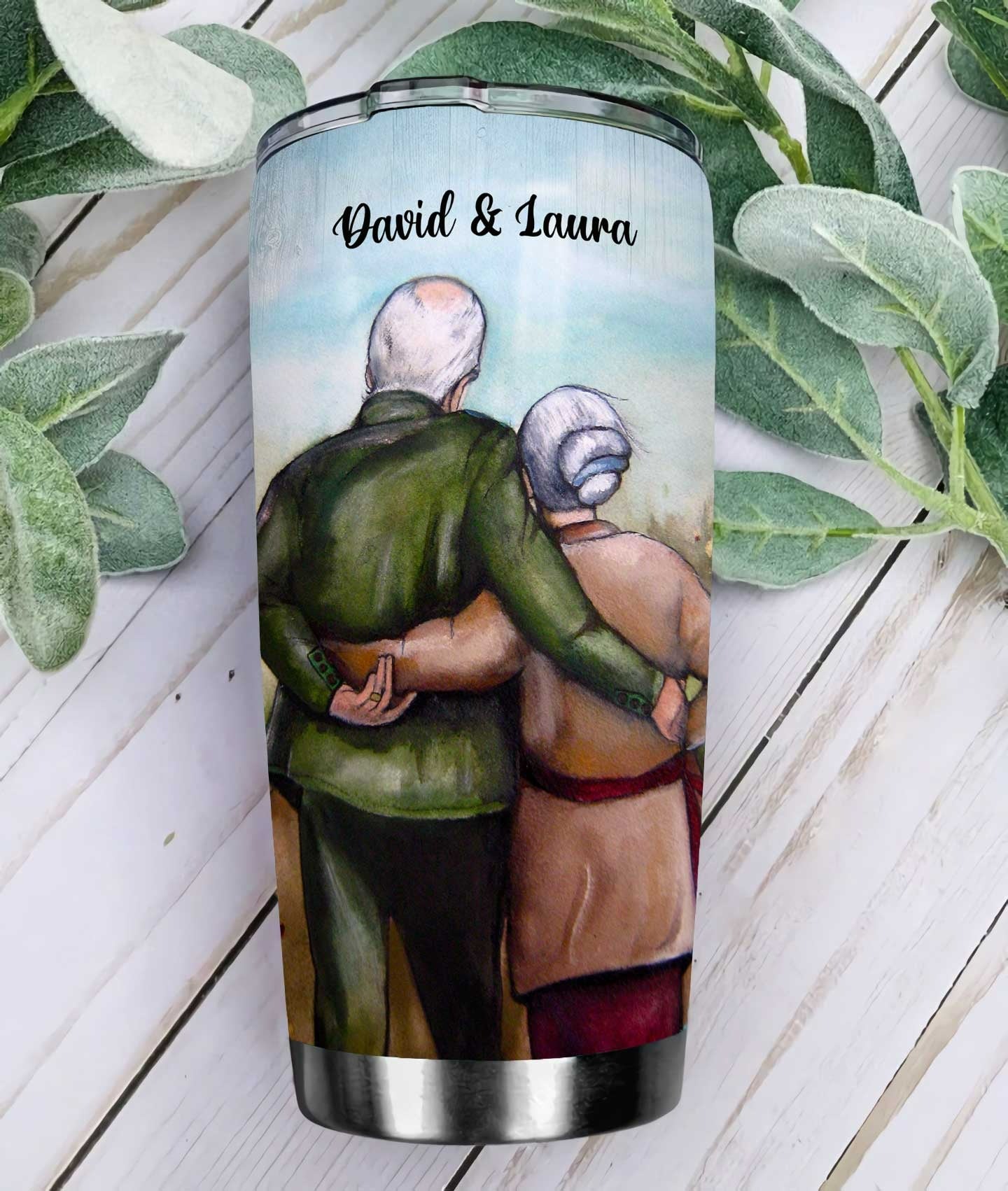 Personalized Old Couple Tumbler When We Get To The End Of Life Together