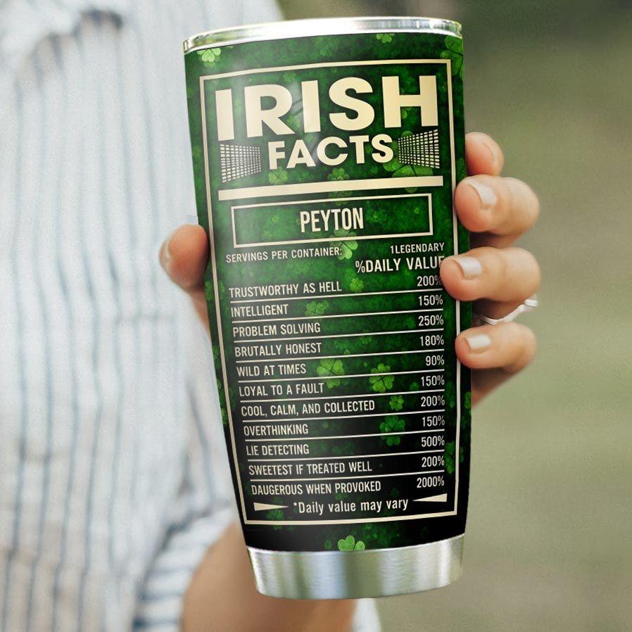 Personalized 20 oz Irish Facts Tumbler