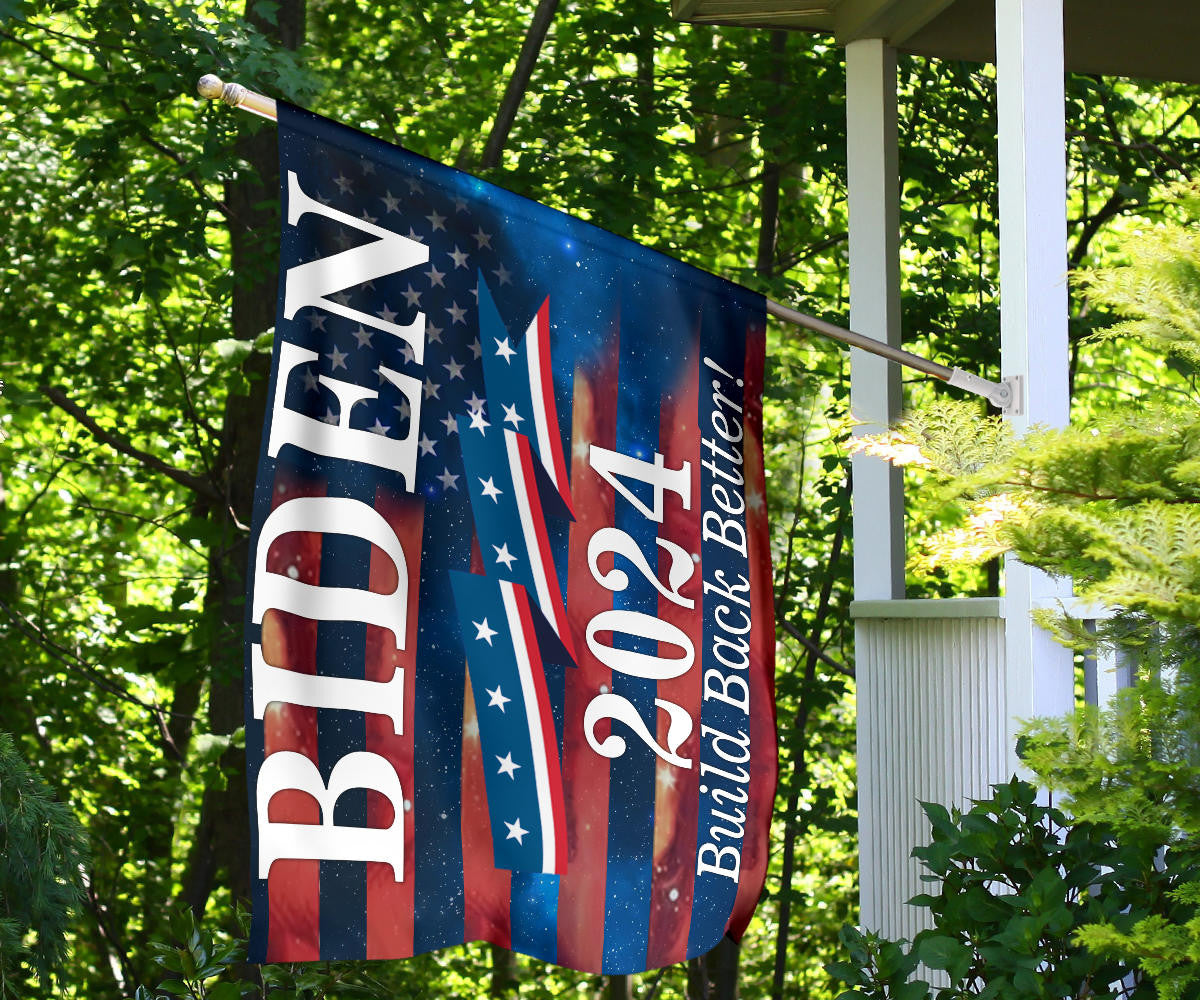 Biden 2024 Build Back Better Flag Vote Joe Biden 2024 Campaign Merch For Sale