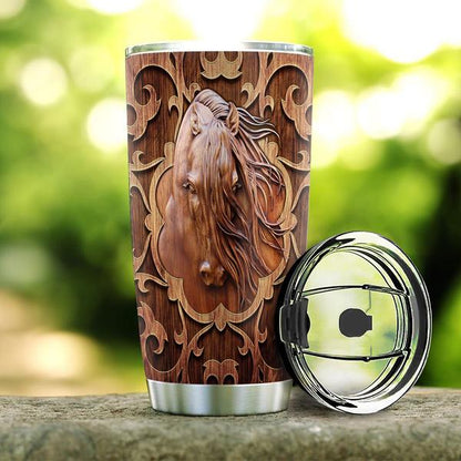 Personalized Horse Wood Tumbler