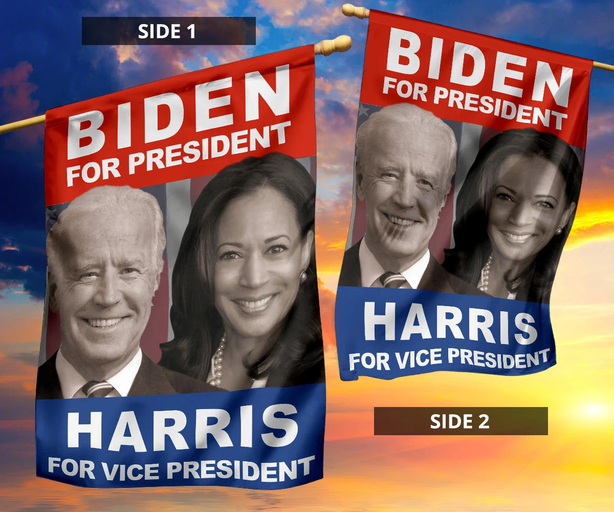 Biden For President Harris For Vice President Flag Support For Political Campaign 2024 Election